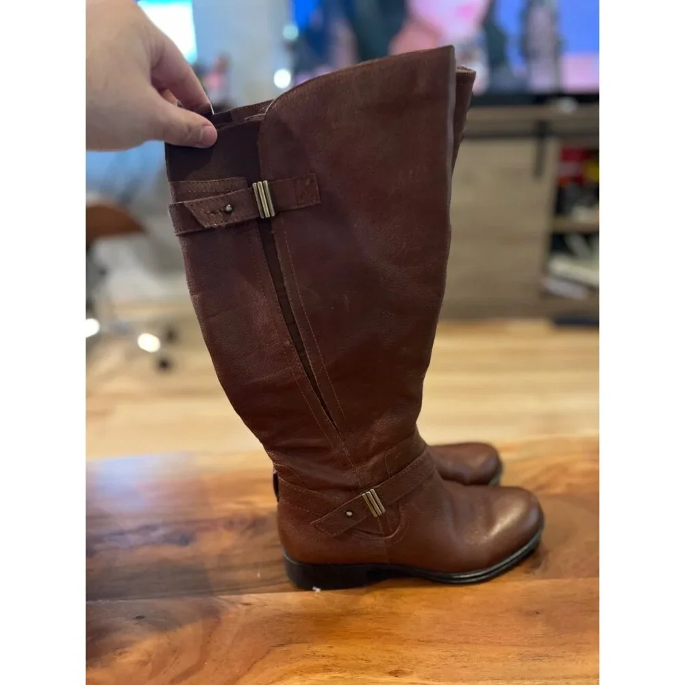 Naturalizer Joan Wide‎ Calf Leather Boots - Size 6.5